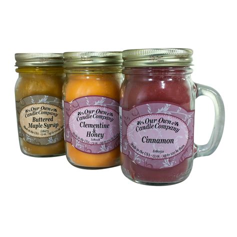 Our own candle company - Our Own Candle Company Pumpkin Spice Scented 13 Ounce Mason Jar Candle. Visit the Our Own Candle Company Store. 4.4 936 ratings. Price: $15.99. $15.99 Get Fast, Free Shipping with Amazon Prime FREE Returns. Return this item for free. Free returns are available for the shipping address you chose. You can return the item for any reason in new and ...